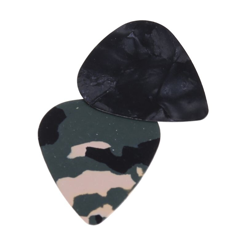 Guitar pick plekter 100 stk trekant celluloid instrumenter 0.46mm tilfældige farver