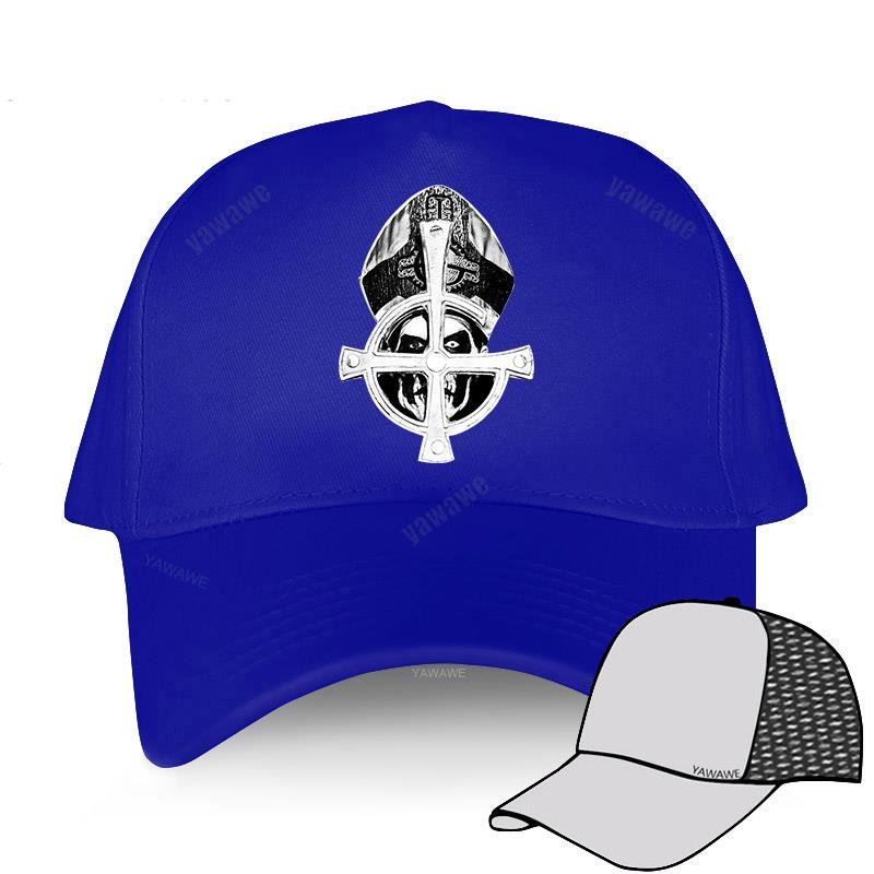 Baseball Caps Summer Casual Adjustable hat Ghost B.C. Heavy Metal Hard Rock Band Papa Emeritus cap summer brand hat: blue mesh