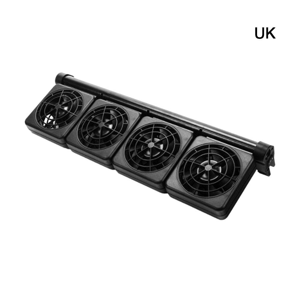 Verstelbare dompelbare aquariumkoeling en koelventilator aquariumkoeling geluidsarme radiator met beschermnet 1/2/3/4/5 koppen: Uk 4 hoofden