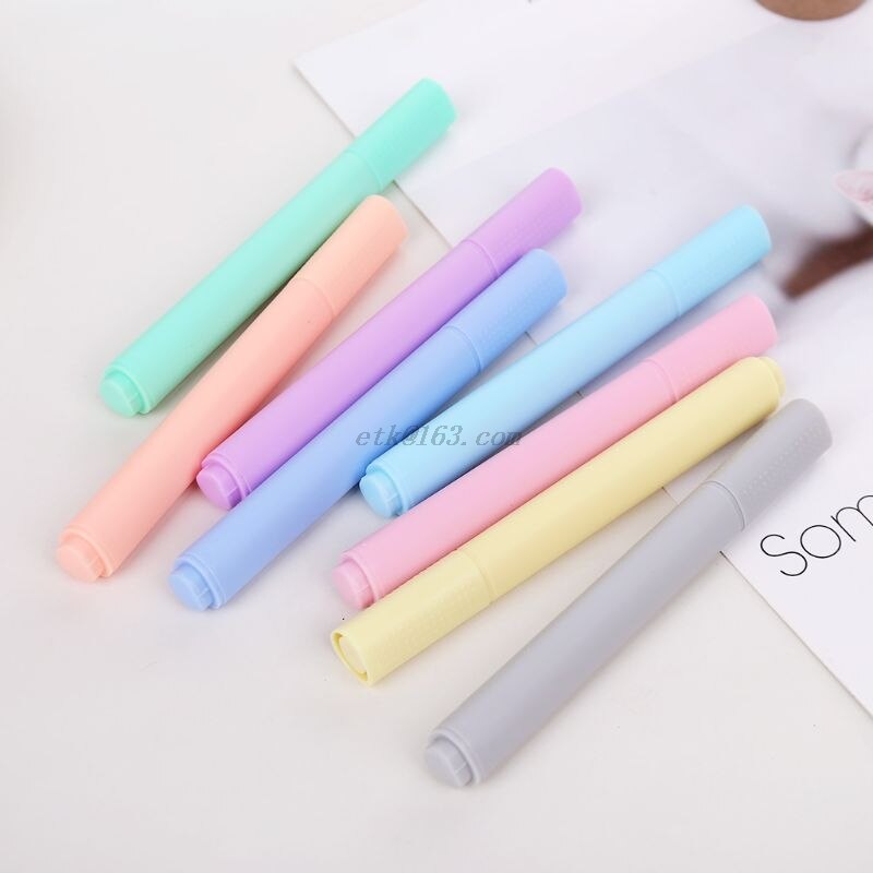 8 stk/sæt fluorescerende pen highlighter blyant candy farve tegnetusch