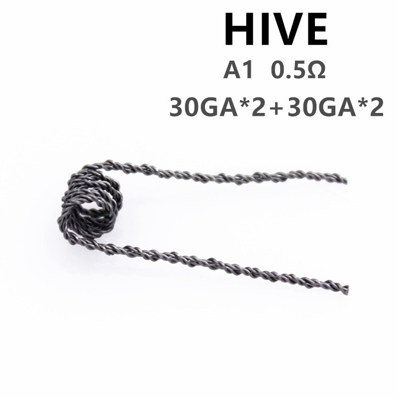 Glotech 50 pcs A1 316L Alien Tijger Gesmolten Clapton Premade Coils Hive Twisted Gemengde Twisted Prebuilt Coil voor DIY RDA RBA Verstuiver: HIVE (A1)