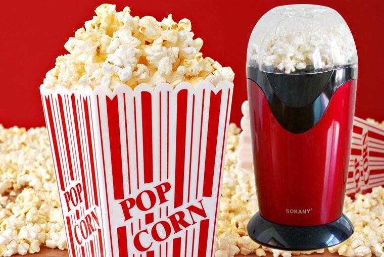 Household Electric Popcorn Maker Mini Automatic Air Popcorn Making Machine DIY Corn Popper Maker 220V EU Plug