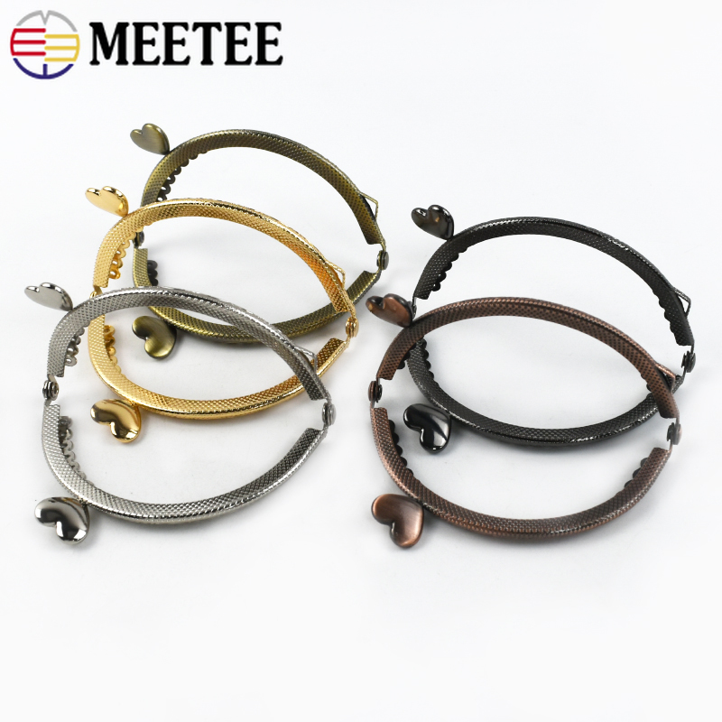 1/2/5/10 Stuks 8.5 Cm Reliëf Metalen Portemonnee Frame Tassen Handvat Portemonnee Kus Sluiting Handgemaakte Naaien Beugels Charms Diy Tas Accessoires