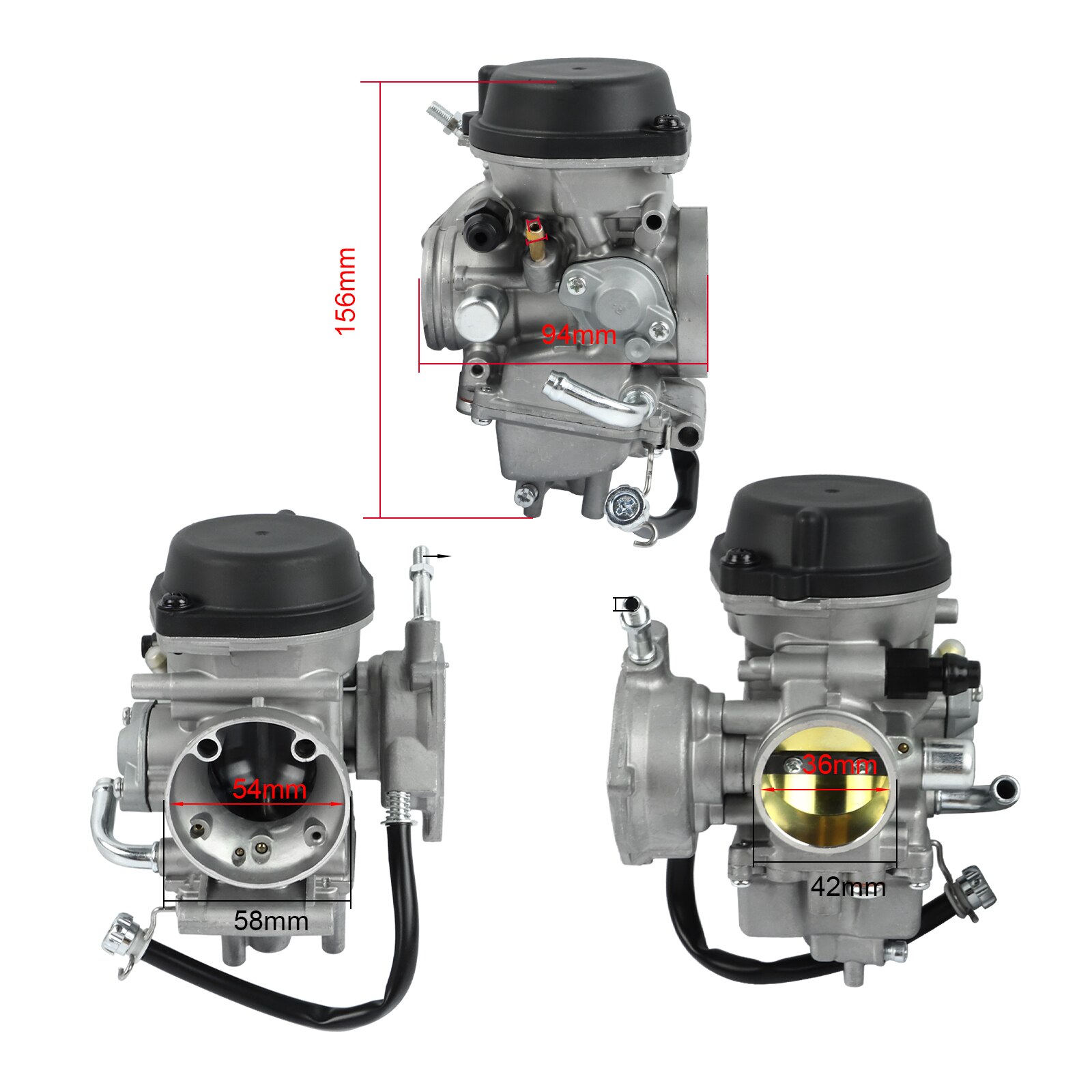 Carburador para Suzuki LTZ400 LTZ 400 2X4 Quadsport ATV 2003-2007 con válvula de combustible