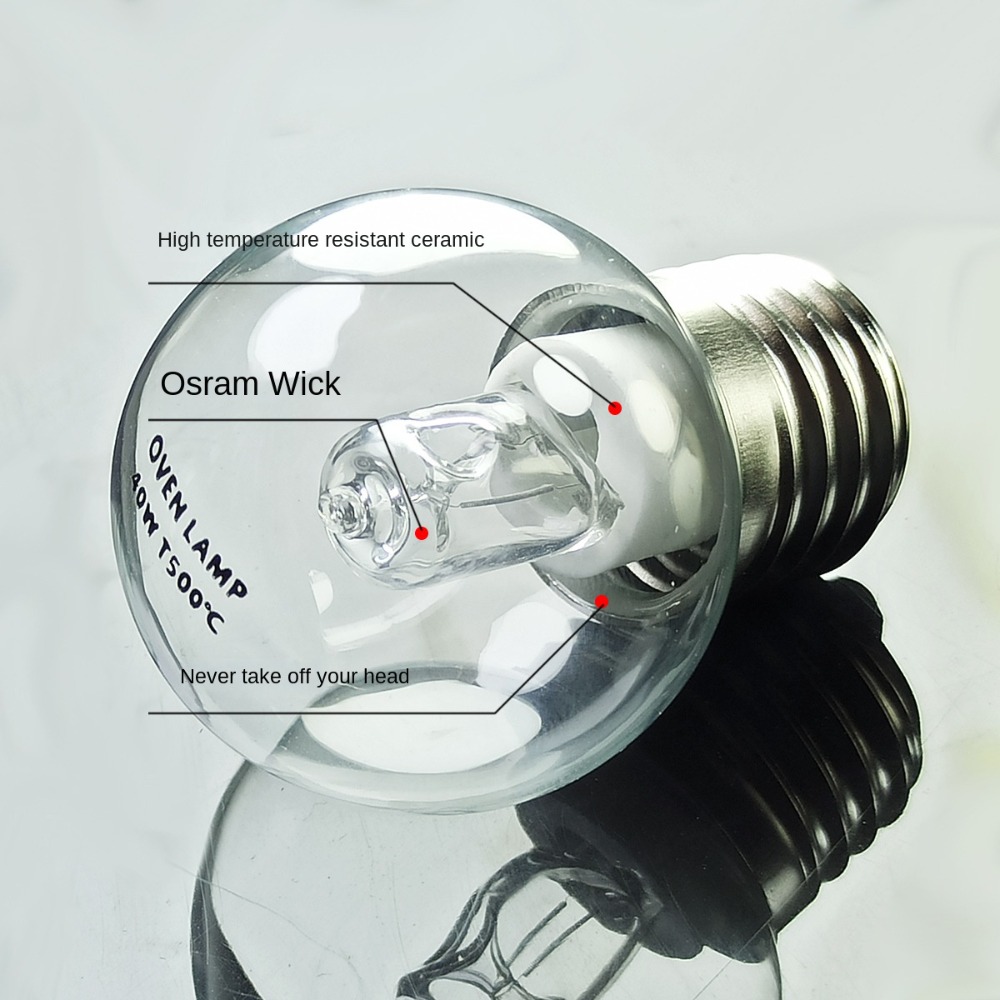 E27 40W Oven Lamp High temperature Tungsten Heat Resistant light Salt Bulb Cooker Hood Lamp refrigerator light High temperature