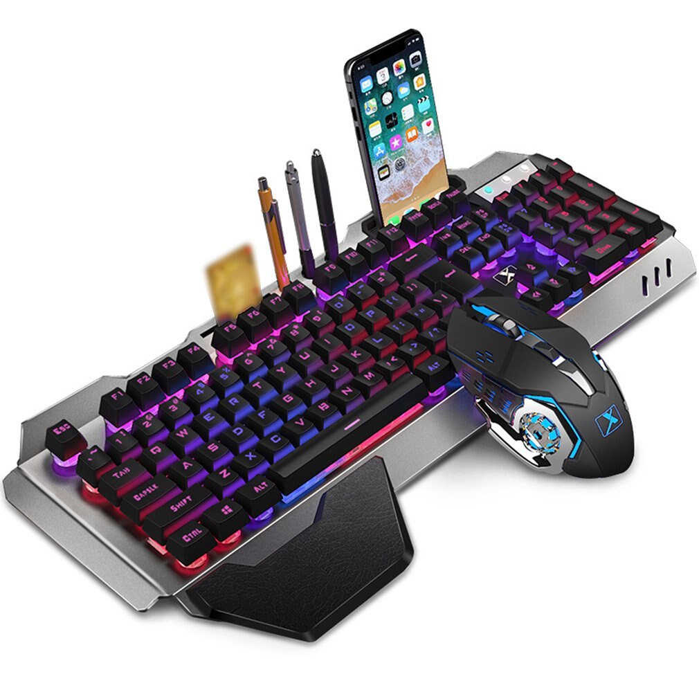 K680 Gaming Toetsenbord En Muis Draadloos Toetsenbord En Muis Set Leidde Toetsenbord En Muis Kit Combo: Black