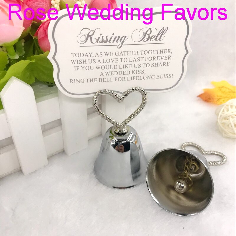 (30 teile/los) FREIES + küssen Glocke Silber/Gold Glocke Platz-kartenhalter/Foto Halfter Hochzeit Tisch Dekoration Gefälligkeiten