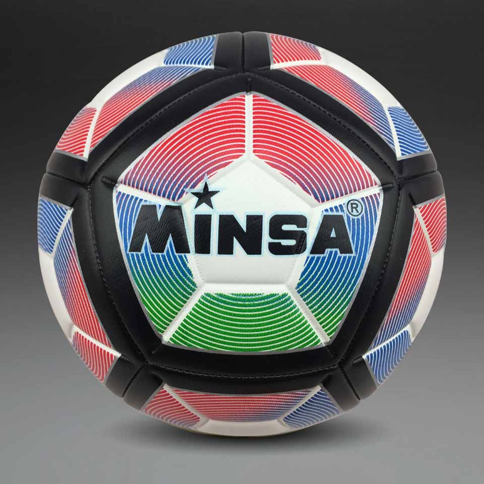MINSA-balón de fútbol estándar de A ++, pelota de entrenamiento de PU, Balón de pie, tamaño oficial 5, voetbal, nueva ,: As the picture ST3