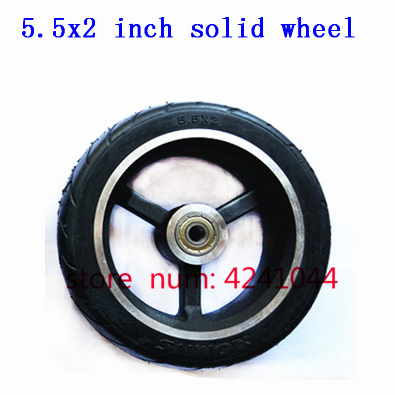 5/5.5 /6 inch solid wheels 5'' 5.5x2 145x40 6x2 solid tyre tire and alloy rim for Fast wheel F0,jackhot,Nes carbon fiber scooter