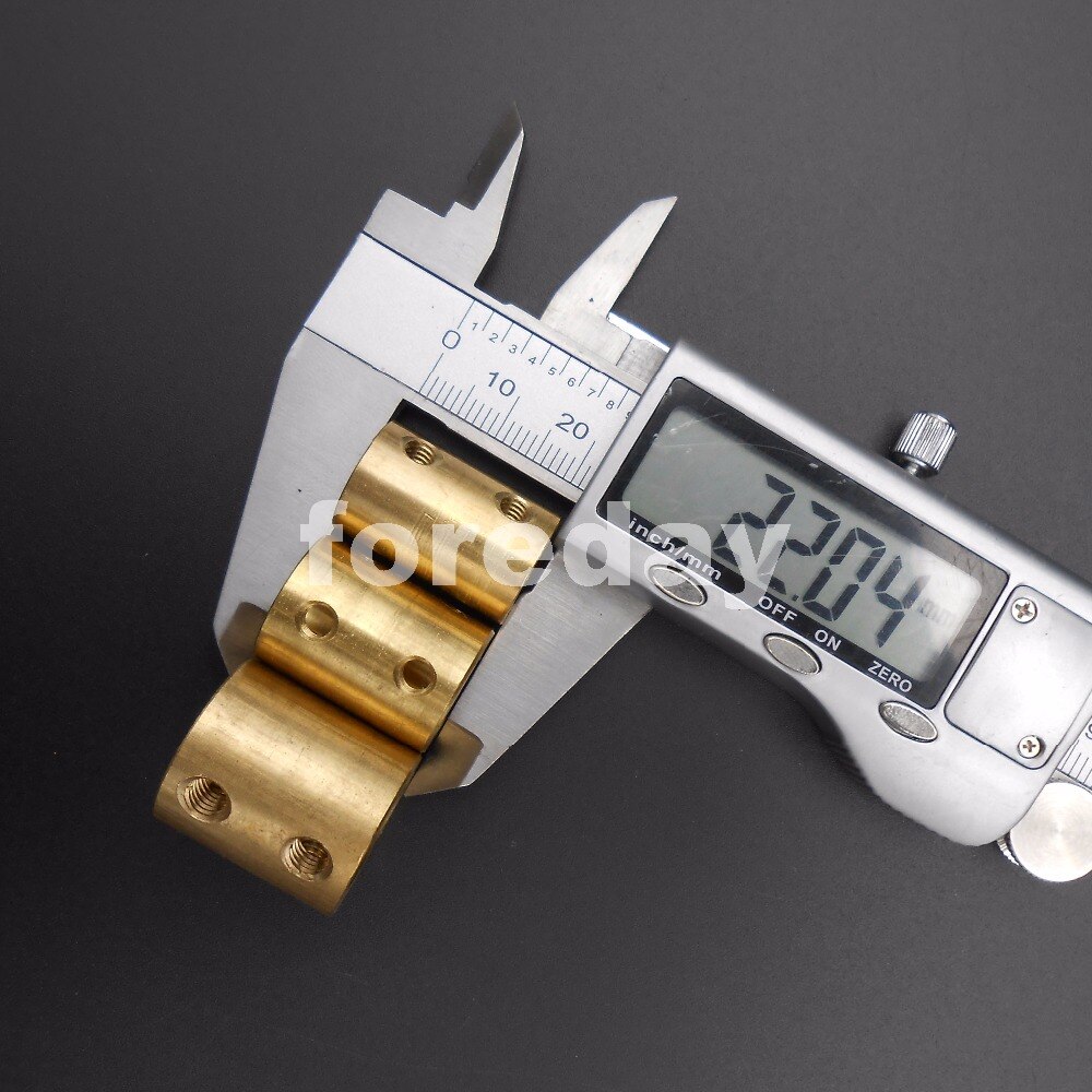 Messing kobber aksel motor stiv kobling kobling 4mm 5mm 6mm 7mm 8mm 10mm 12mm + fri unbrakonøgle 22mm dia . 14 16 20mm * fd622-639