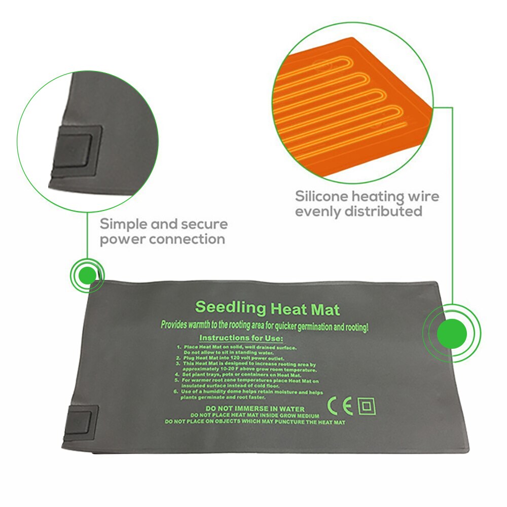 Zaailing Warmte Mat Propagator Warmte Mat Zaad Starten Plant Verwarming Pad Hydrocultuur Verwarming Pad Waterdichte Mat Warmer Bed Mat