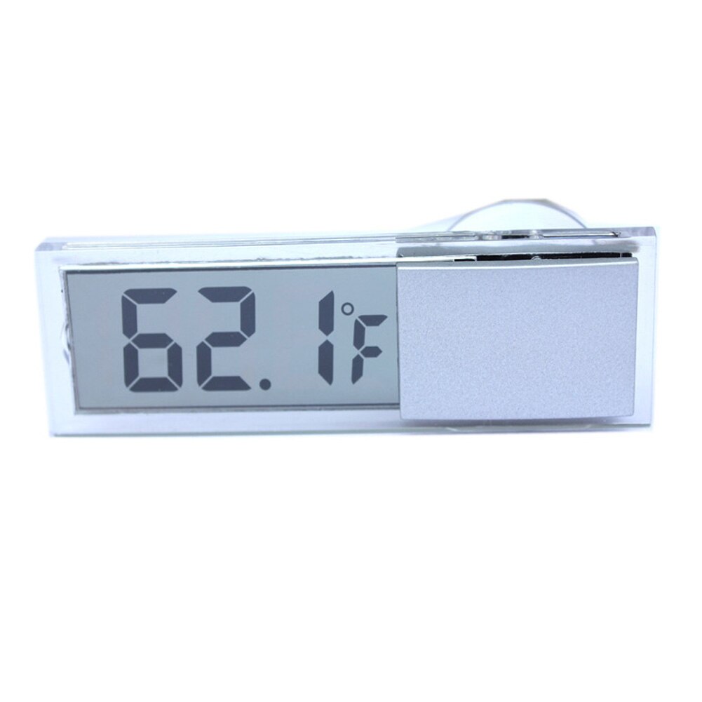 Car LED Digital Window Thermometer Digital Clock Osculum Type LCD Vehicle-mounted On The Window Celsius