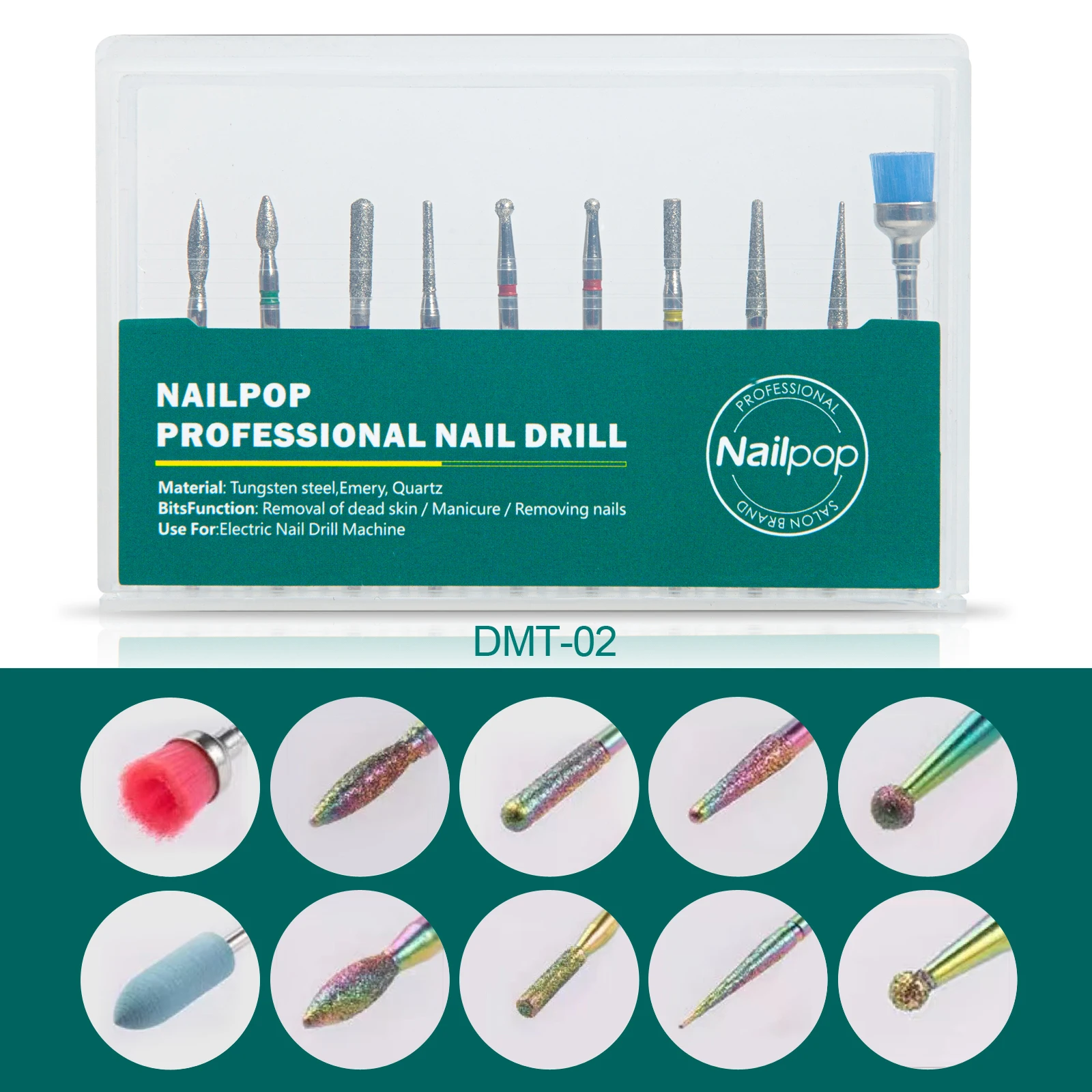 Nailpop-brocas para uñas para taladro eléctrico, accesorios para máquina de manicura, equipo, fresa, limas para uñas, herramientas para quitar Gel