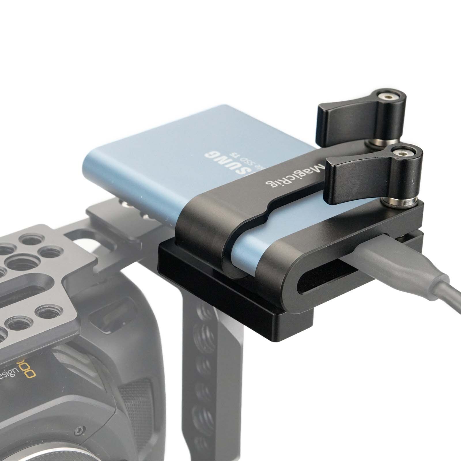 Supporto SSD MAGICRIG per morsetto scheda SSD Samsung T5, per gabbia MAGICRIG BMPCC 4K/6K, per Blackmagic design tasca cinema telecamera 4K/6K