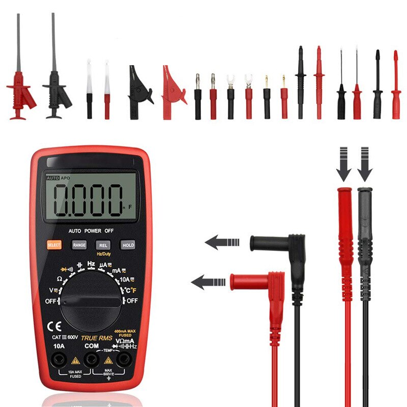 QHTITEC Universal Digital Multimeter Test Leads Accessory kit Instrument Probe Replaceable Multimeter Test Leads