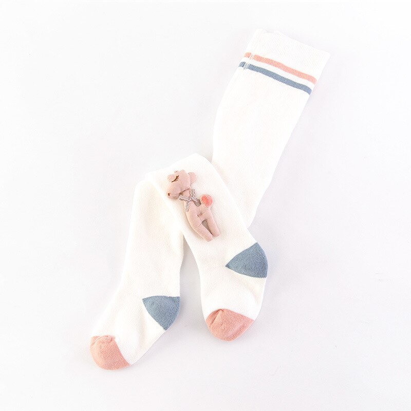 Winter Warm Panty Voor Meisjes Cartoon Panty Meisje Dikker Kinderen Kousen Baby Meisje Panty Baby Panty: WHITE / 2-3T