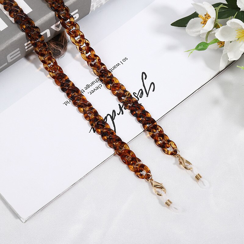 Trendy Small Acrylic Glasses Chains Lanyard Hang Mask Chain Sunglasses Cord Holder Neck Strap Rope Accessory for Women Girl: 7