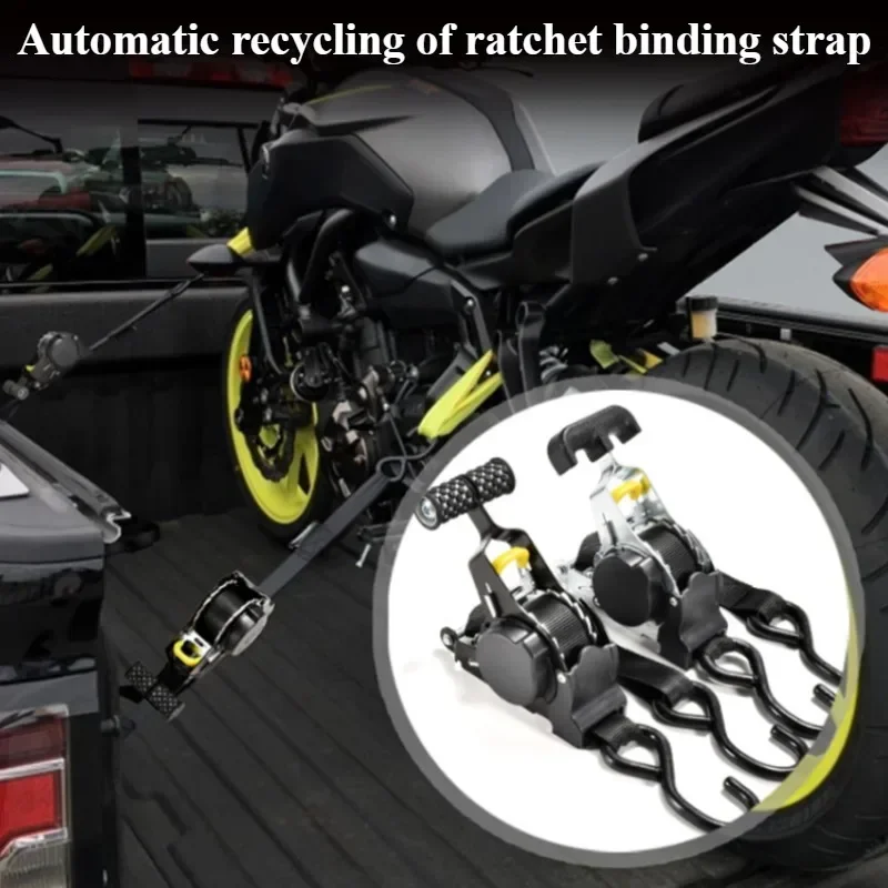 Correas automáticas para cinta de carga, cinturones retráctiles para motocicletas, correa de trinquete para carga, correa de equipaje, cinturón tensor de trinquete para coche