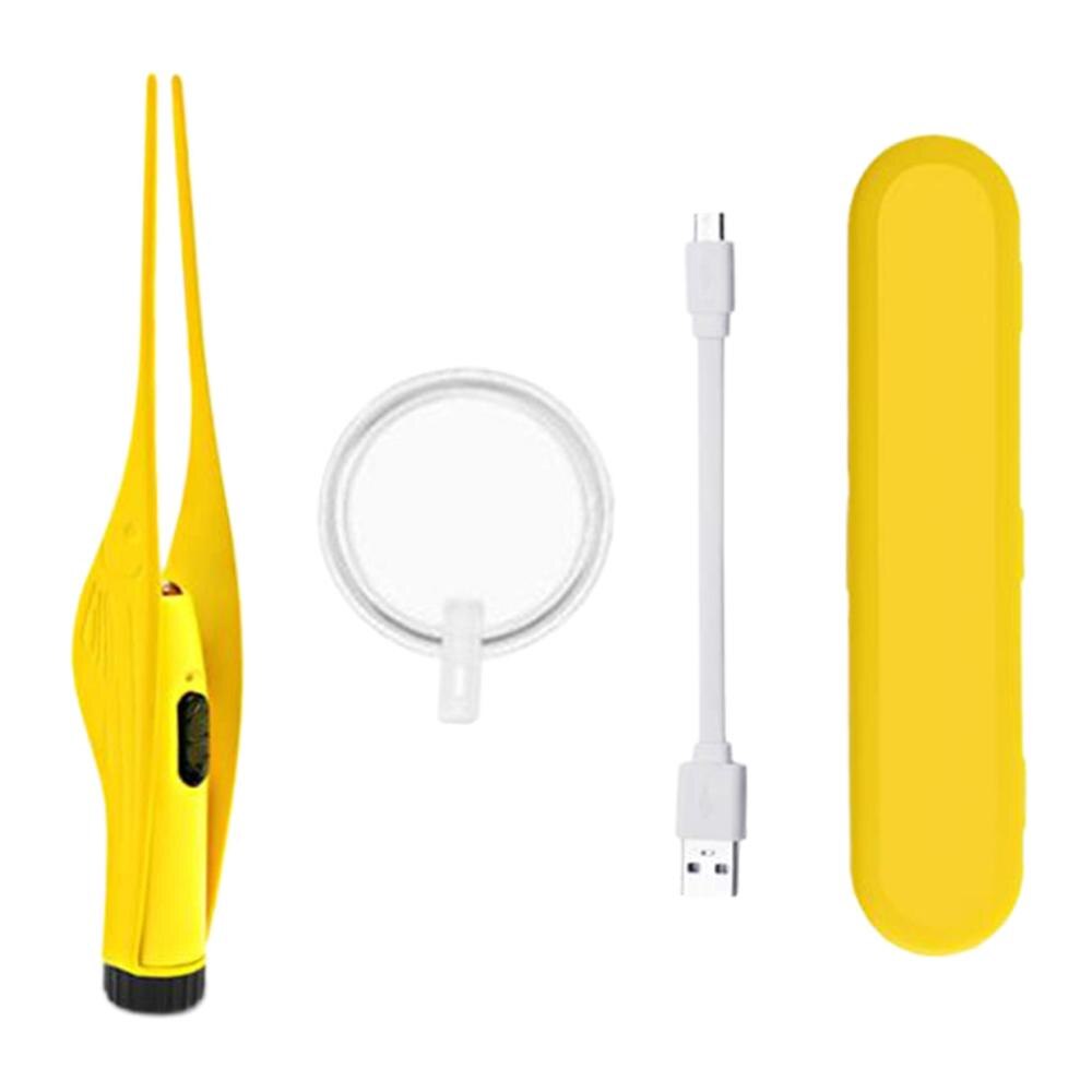 Soft Ear Cleaner Ear Wax Removal Earpick Tool +Magnifier Ear Care Products Ear Tweezers with LED Light: Option2