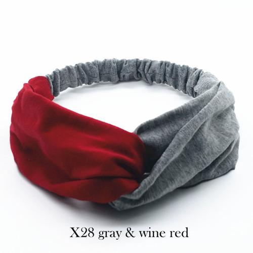 Diademas torcidas de algodón para mujer, diademas elásticas con nudo, bandas para la cabeza deportivas para Yoga, maquillaje, Spa, diadema, vendaje, accesorios para el cabello para niñas: Castaño
