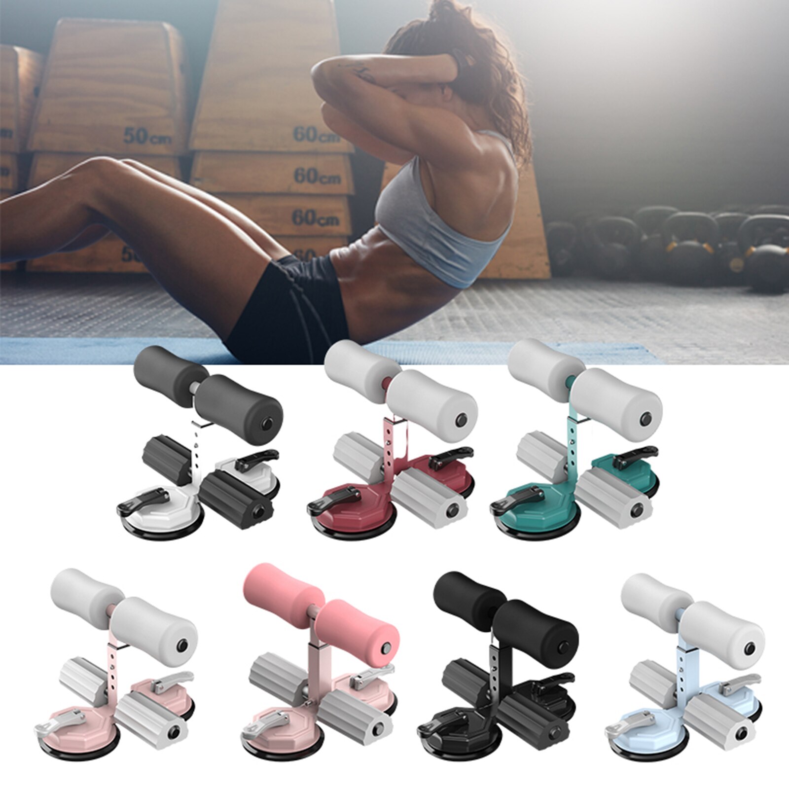 Barre d&#39;assise avec ventouse forte, équipement pour exercices abdominaux pour hommes et femmes, Fitness à domicile, force du tronc Abdominal