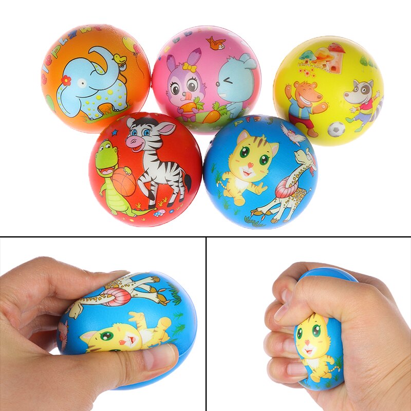1Pc Stress Vent Bal Dieren Squeeze Schuim Bal Hand Relief Interactieve Rubber Ballen Voor Kinderen Speelgoed