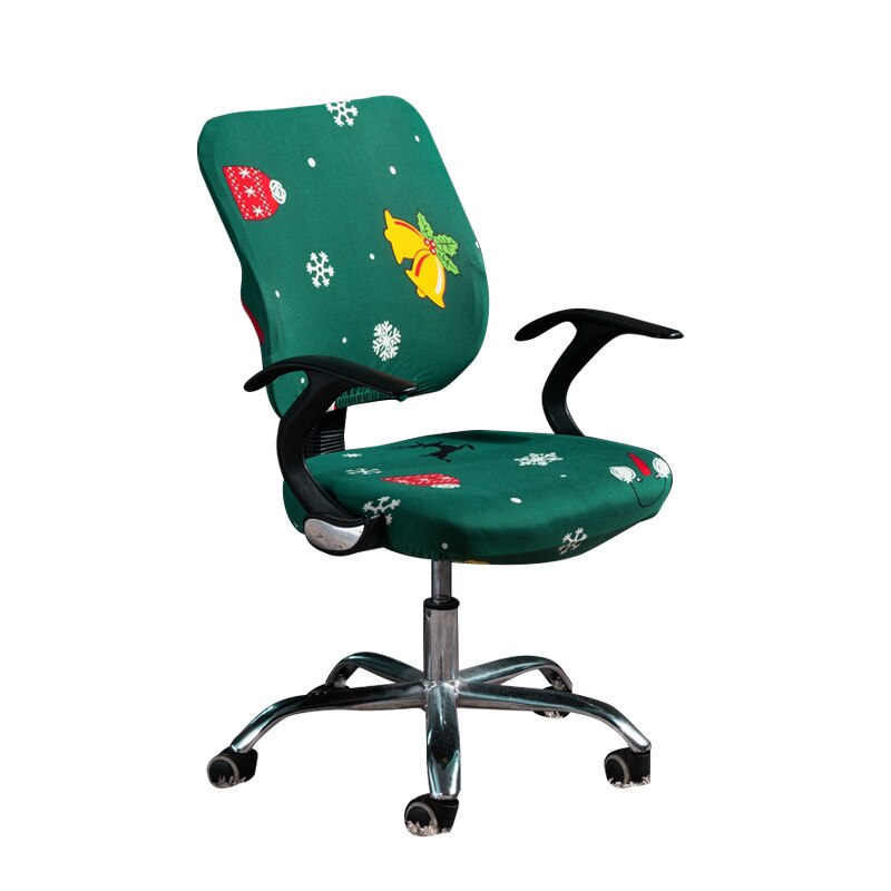 Funda Floral para silla oficina 2 piezas funda de asiento de ordenador LICRA elástica extraíble y lavable fundas para sillón elásticas: E