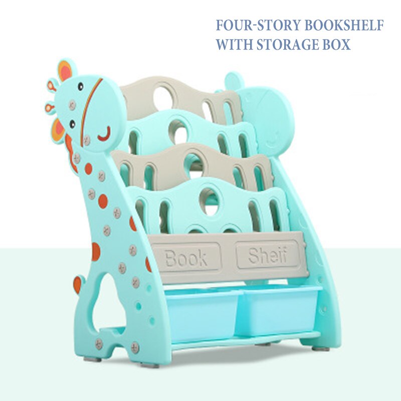 Children's Bookshelf on The Ground Simple Shelf Economic Student Bookcase Kindergarten Children's Picture Book Shelf Free shippi