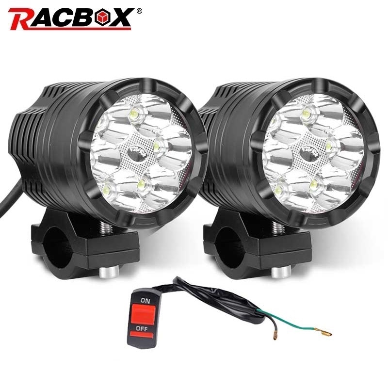 Motorfiets Spotlights Led Koplampen Extra Lamp Motorbike Spotlight Accessoires 12V 24V 36V Moto Spot Hoofd Verlichting