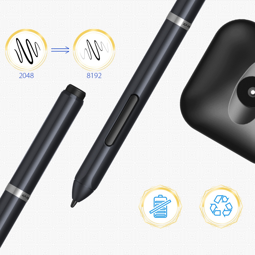 XP-Pen Deco 01 Drawing Tablet Graphic Digital with Tilt for Android and 8 shortcut keys (8192 levels pressure) for beginner