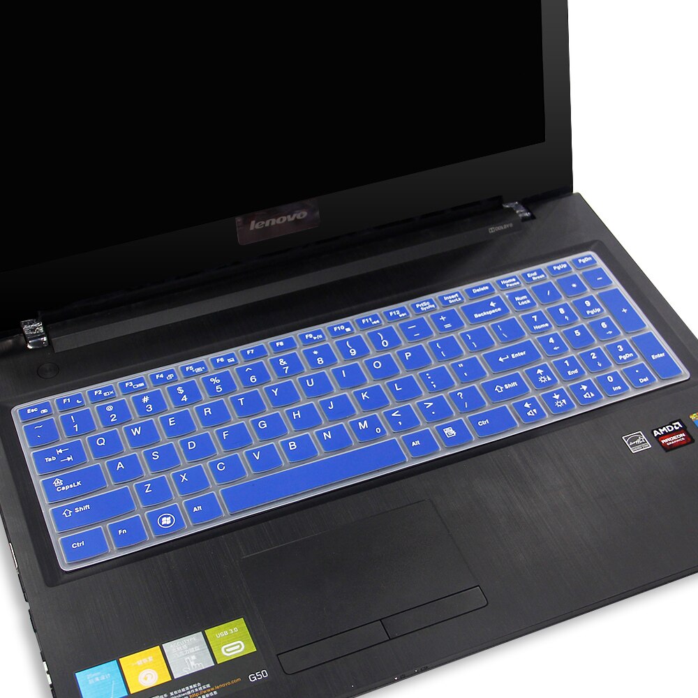 Silikon Tastatur Abdeckung Schutz für Lenovo Ideapad Z50 70 75 Z50-70 Z50-75 100-15 100-15IBY 100- 15IB B50-10 G700 G500 G505: Blau