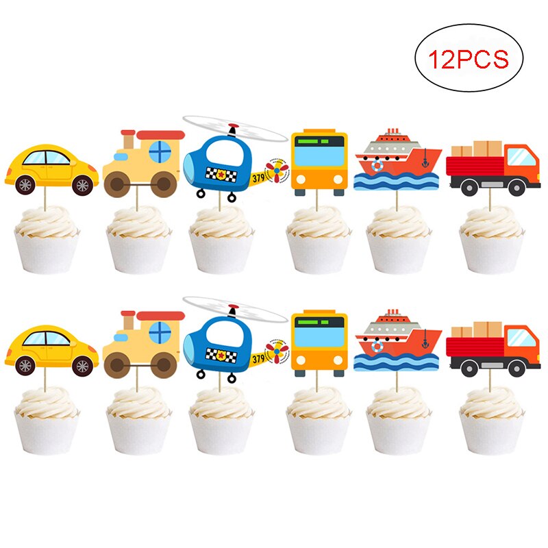 Verkehrs Flugzeug Auto Banner Glücklich Geburtstag Banner Geburtstag Dekorationen freundlicher Geburtstag Verkehrs Banner Kuchen Topepr einstellen