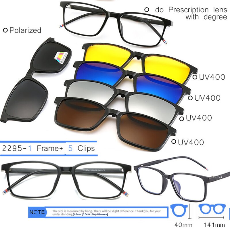IVSTA 3 in 1 Clip Auf Sonnenbrille Männer Polarisierte Magnet Gläser Magnetische Clips Rezept Optischen Rahmen Spektakel Frauen Lesen: 2295-5PCS