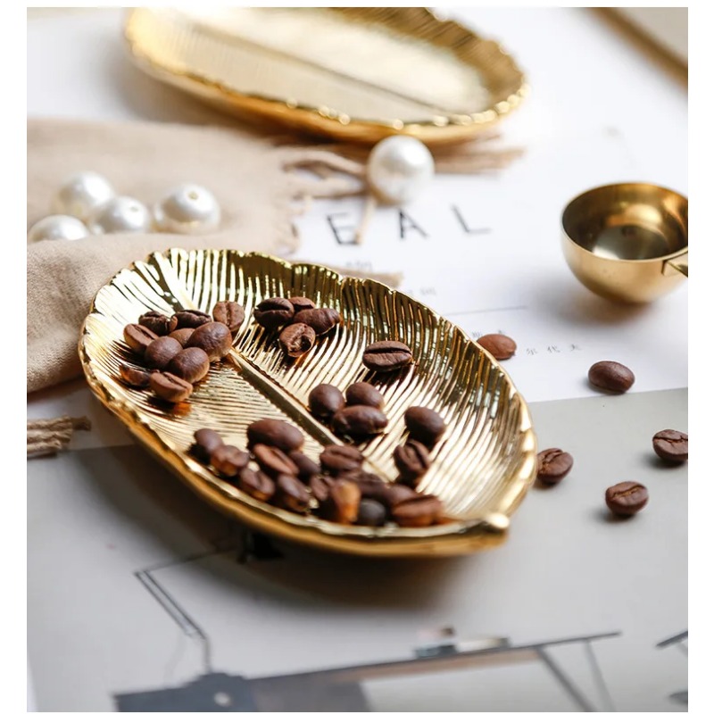 Keramik Blätter Erzähler Baum Blatt Schmuck Snacks Nachtisch Silber Ablage Rose Gold Keramik Schmuck Emaille Schmuckstück Erzähler