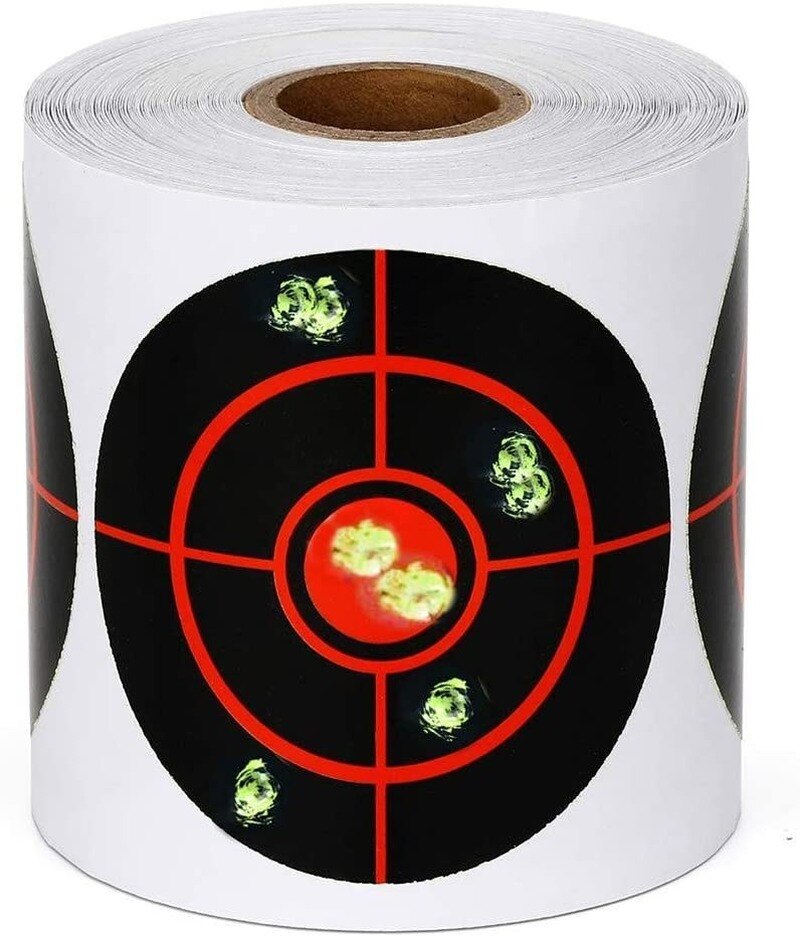 100pcs/250pcs 3 Inch Shooting Splatter Target Stickers Roll 7.5cm Adhesive Reactive Targets Stickers Paper Targets