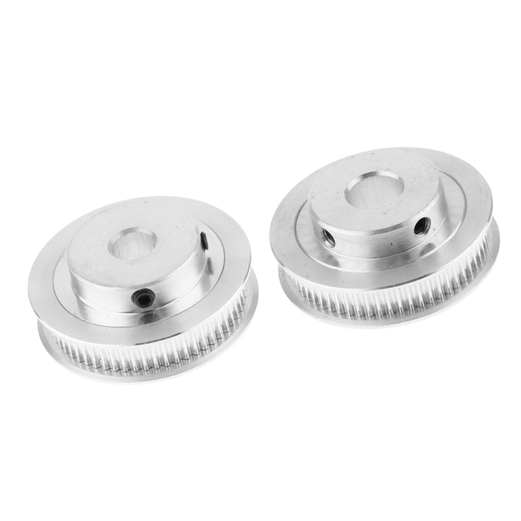 2PCS GT2 60 Teeth Timing Belt Pulley 2pcs 3D Printer Aluminum GT2 Synchronous Wheel 8mm+10mm