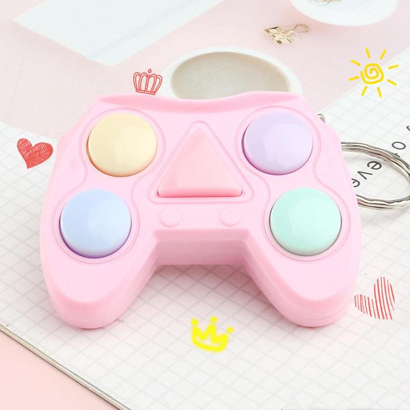 1Pcs Memory Trainer Speelgoed Geheugen Training Baby Speelgoed Stress Geheugen Educatief Kleurrijke Gamepad Game Relief Doolhof Vorm Draagbare N6A7: Roze