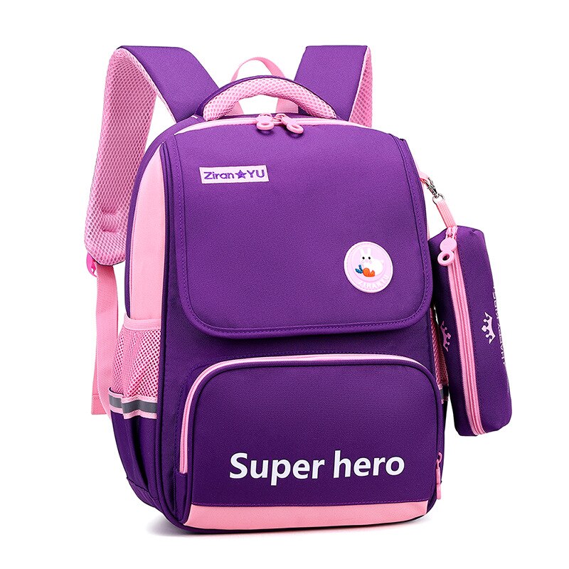 Basisschoolleerlingen Rugzakken Meisjes Waterdichte Schooltassen Kinderen Knapzak 6-10Y Kids Schooltas Voorschoolse Mochila Escolar: purple