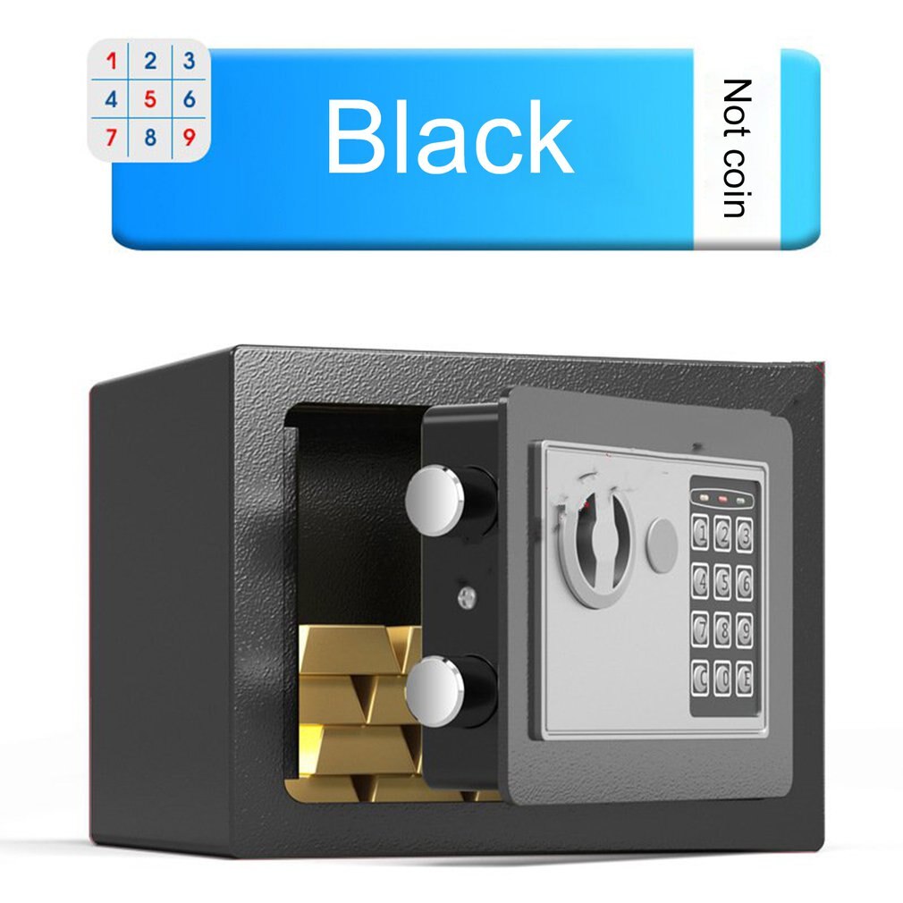 Household 17E Small Safe Mini Wall Safe Deposit Box Bedside Table Password With Lock Insurance Box