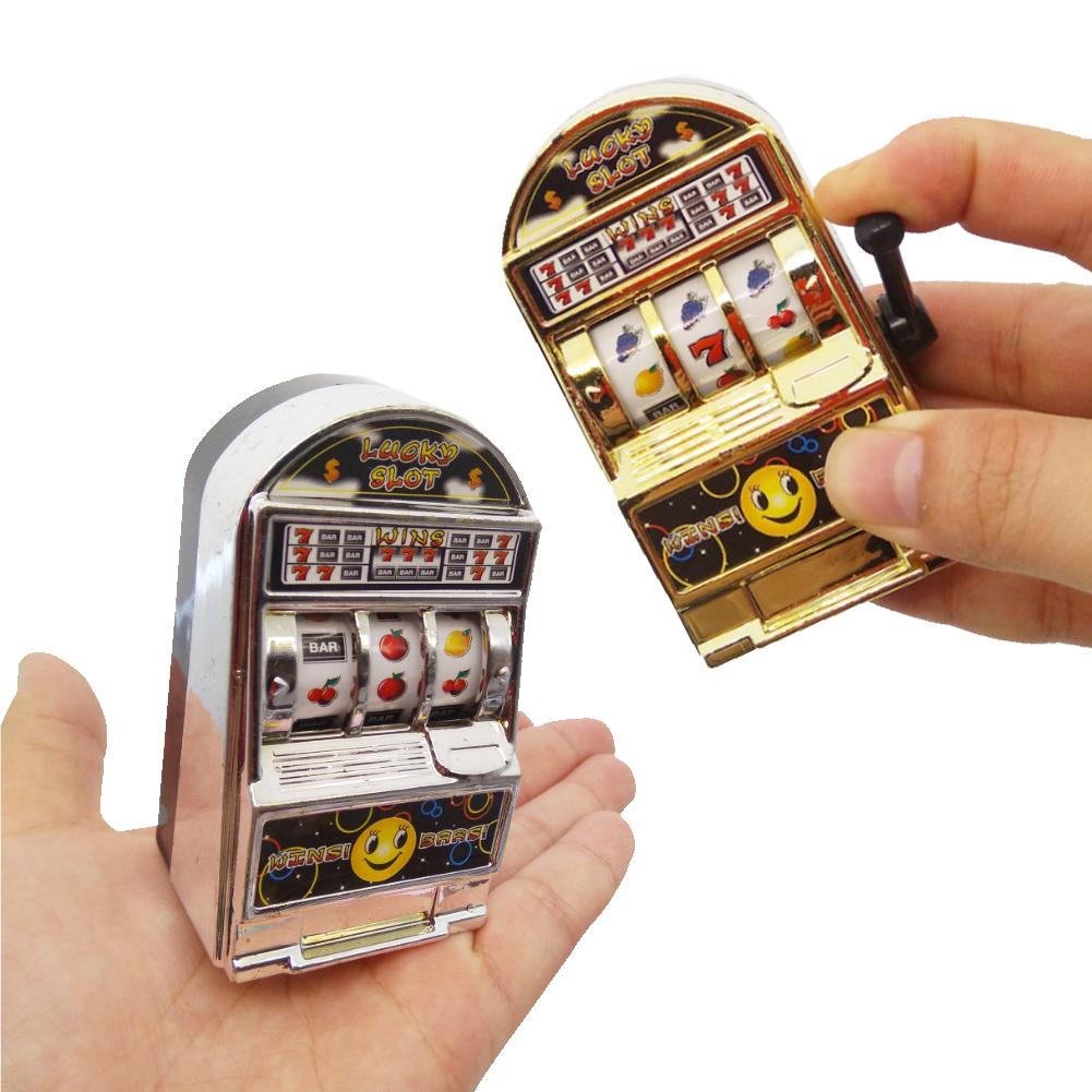 Mini Palm Slot Machine Speelgoed Unisex One-Arm Bandit Speelgoed Uitgepakt Spaarpot Speelgoed Kid Casino Jackpot Fruit Fun speelgoed