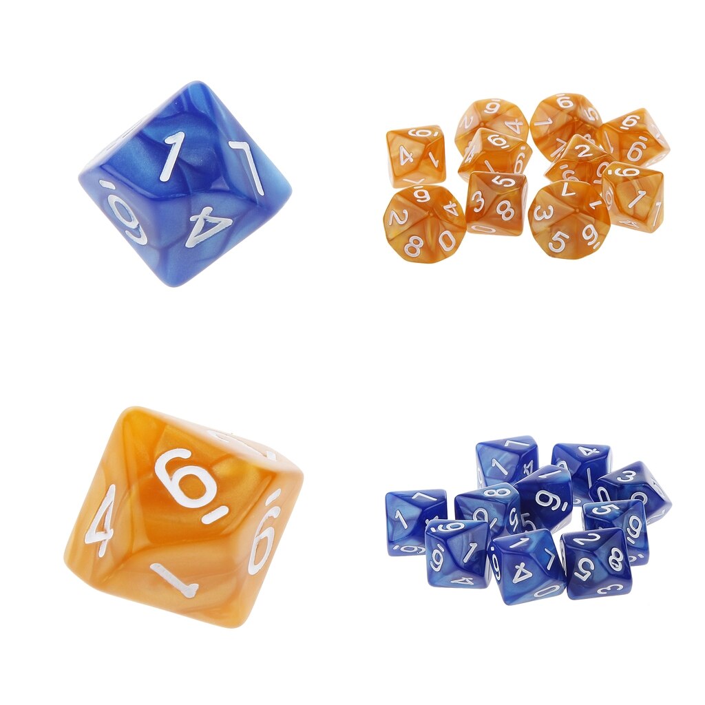 20 stuks  d10 acryl dobbelstenen 22mm tafelkaartspel rekwisieten voor