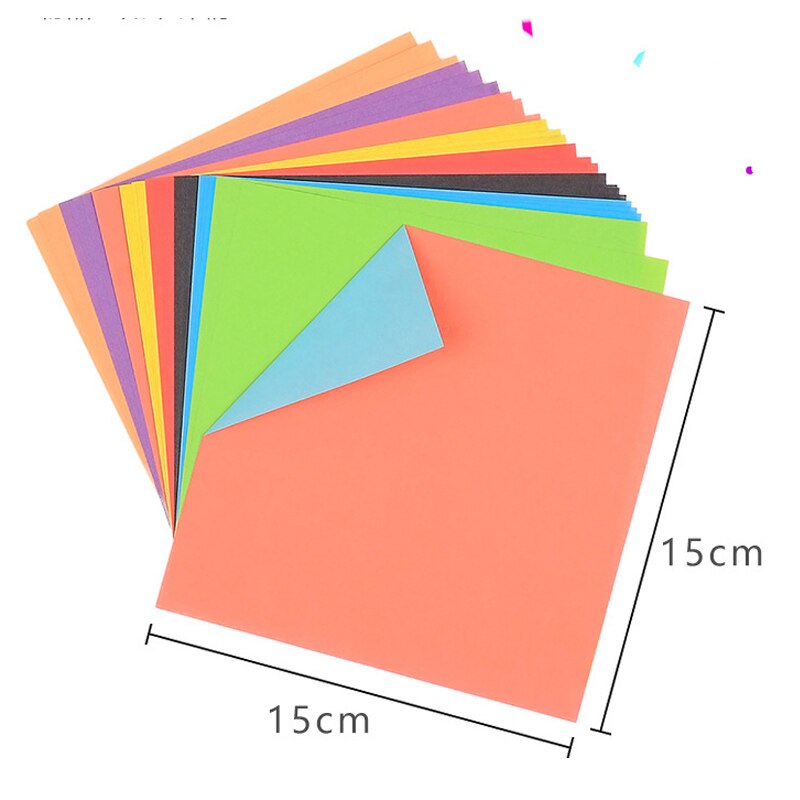 Paper-cut Material Origami Paper DIY Scrapbooking Craft 15*15cm 24 Sheets Folding Kids Handmade Home Party Wedding Supplies: Default Title