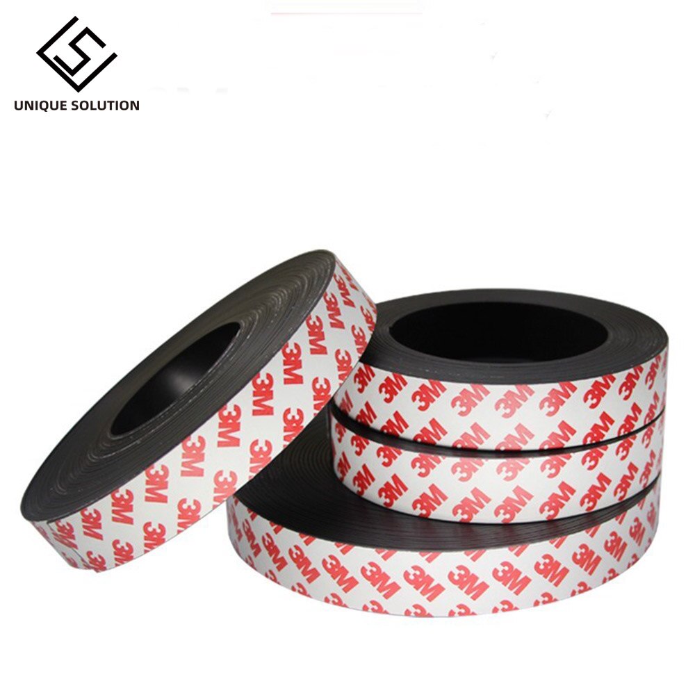 1 meter 10*1.5 15*1.5 20*1.5 20*2mm selvklebende fleksibel myk magnetisk stripe gummimagnetbåndbredde 10mm/15mm/30mm