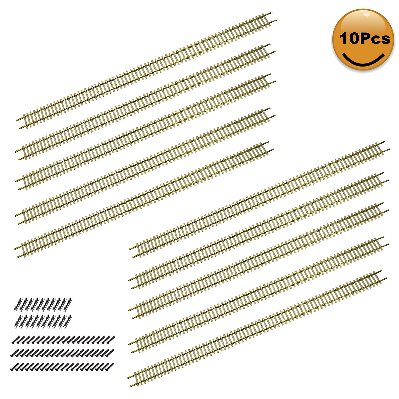 Rail Flexible HO échelle 1:87 46cm, 5 pièces/10 pièces, avec accessoires de jonction de Rail, modèle de chemin de fer HP27HO