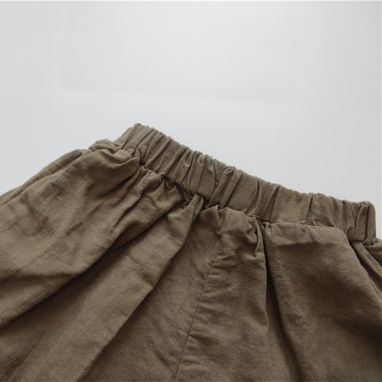 Pantaloncini di lino in cotone per bambini nuovi estivi pantaloni in puro colore stile coreano pantaloncini per bambini Casual allentati