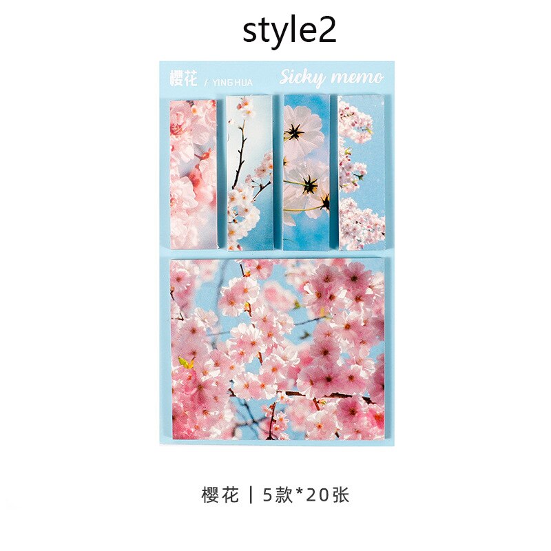 100 Sheets/Set Sticker Sticky Notes Memo Pad Diy Scrapbooking Dagboek Index Bladwijzer Sticker: style2