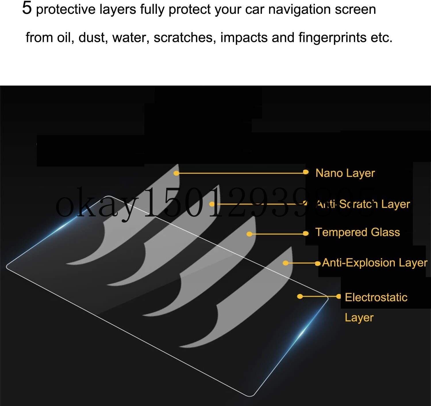 for Volvo V90 XC40 XC60 XC90 S90 9 Inch Car Navigation Touch Screen Protector, Scratch-Resistant Ultra HD