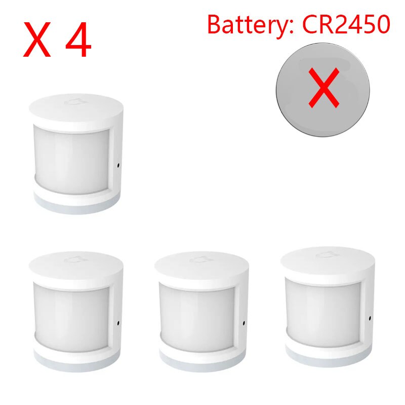 Original Xiaomi Human Body Sensor Magnetic Smart Home Super Practical Device Smart Intelligent Device with Rotate Holder Option: 4pcs no battery