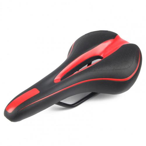 1Pcs Fiets Kussen Zadel Fiets Skid-Proof Comfort Seat Mat Fietsen Accessoires Voor Ountain Bike Fietsen Pad kussen Cober: Black Red