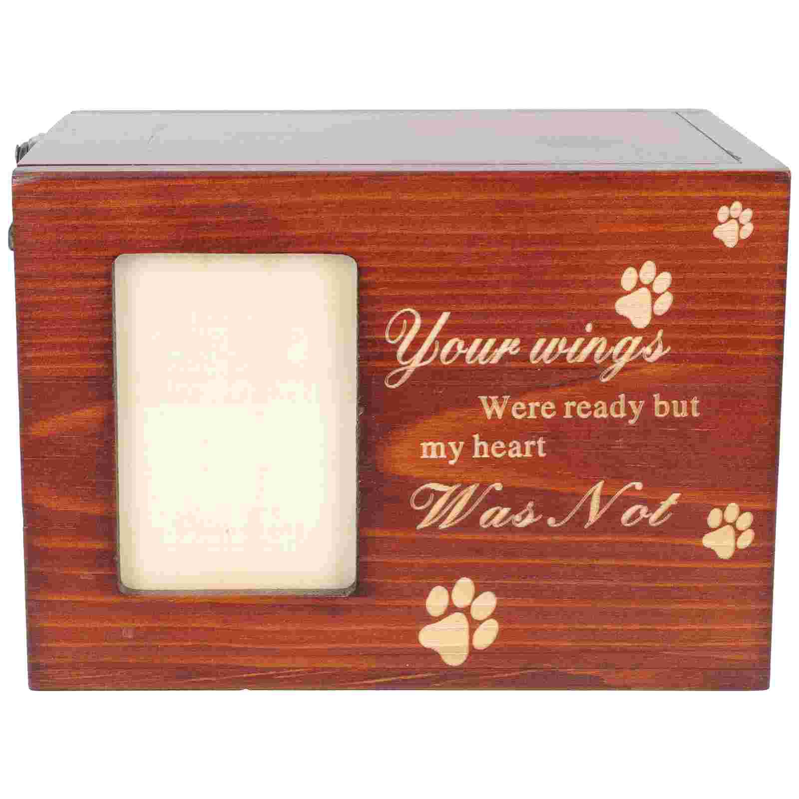 Pet Cremation Urn Cat Dog Cinerary Casket Wooden Pet Urn Pet Funeral Accessory